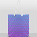 Hex Circle Points Vaporwave One Full Print Rope Handle Tote (Large) View2