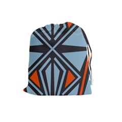 Abstract Geometric Design    Drawstring Pouch (large) by Eskimos