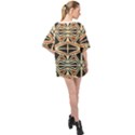Abstract geometric design    Oversized Chiffon Top View2
