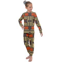 Abstract Geometric Design    Kids  Long Sleeve Set  by Eskimos