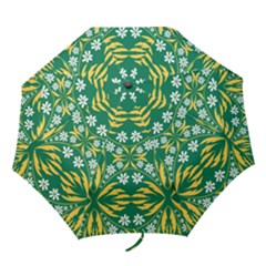 Folk Flowers Print Floral Pattern Ethnic Art Folding Umbrellas by Eskimos