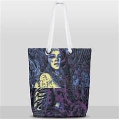 Glitch Witch Ii Full Print Rope Handle Tote (small) by MRNStudios