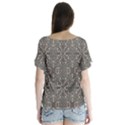 Old Style Decorative Seamless Pattern V-Neck Flutter Sleeve Top View2