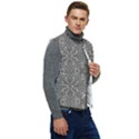 Old Style Decorative Seamless Pattern Men s Short Button Up Puffer Vest	 View2