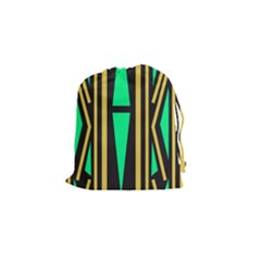 Abstract Pattern Geometric Backgrounds Drawstring Pouch (small) by Eskimos