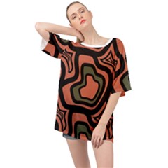 Abstract Pattern Geometric Backgrounds Oversized Chiffon Top by Eskimos