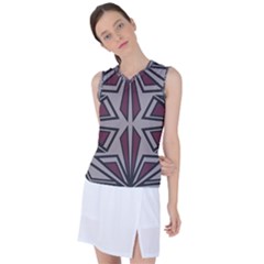 Abstract Pattern Geometric Backgrounds Women s Sleeveless Sports Top by Eskimos