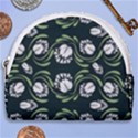 Folk flowers print Floral pattern Ethnic art Horseshoe Style Canvas Pouch View1
