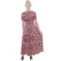 Folk flowers print Floral pattern Ethnic art Button Up Short Sleeve Maxi Dress View2