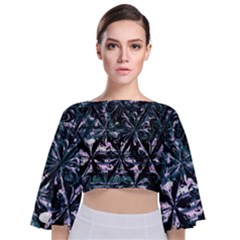Indecisive Tie Back Butterfly Sleeve Chiffon Top by MRNStudios