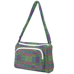 Paris Words Motif Colorful Pattern Front Pocket Crossbody Bag by dflcprintsclothing