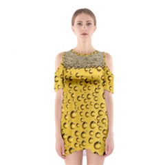 Beer Bubbles Shoulder Cutout One Piece Dress by Wegoenart