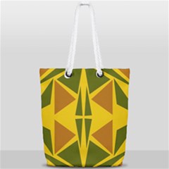  Abstract Geometric Design   Geometric Fantasy  Terrazzo  Full Print Rope Handle Tote (small) by Eskimos