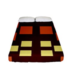 Abstract Pattern Geometric Backgrounds  Fitted Sheet (full/ Double Size) by Eskimos