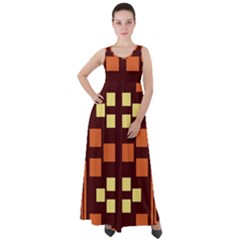 Abstract Pattern Geometric Backgrounds  Empire Waist Velour Maxi Dress by Eskimos