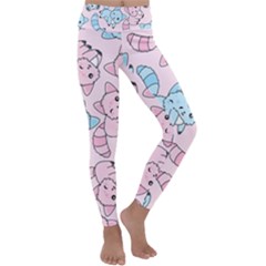 Children Pattern Design Kids  Lightweight Velour Classic Yoga Leggings by Jancukart