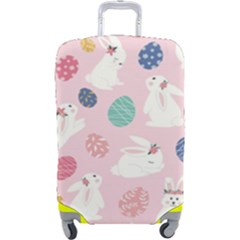 Cute Bunnies Easter Eggs Seamless Pattern Luggage Cover (large) by Jancukart