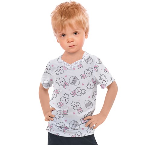 Cute Pattern With Easter Bunny Egg Kids  Sports Tee by Jancukart
