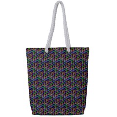 Seamless Prismatic Geometric Pattern With Background Full Print Rope Handle Tote (small) by Jancukart
