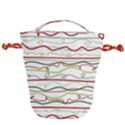Scribble-pattern Drawstring Bucket Bag View1