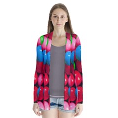 Bubble Gum Drape Collar Cardigan by artworkshop