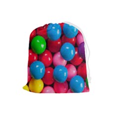 Bubble Gum Drawstring Pouch (large) by artworkshop