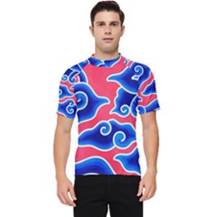 Batik Megamendung Men s Short Sleeve Rash Guard by artworkshop
