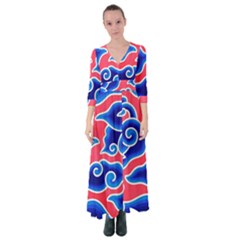 Batik Megamendung Button Up Maxi Dress by artworkshop