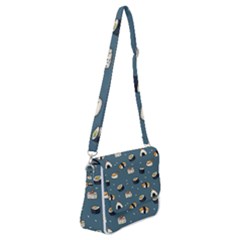 Sushi Pattern Shoulder Bag With Back Zipper by Jancukart