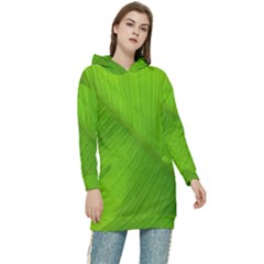 Banana Leaf Women s Long Oversized Pullover Hoodie by artworkshop