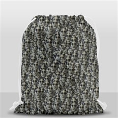 Creepy Head Motif Pattern Drawstring Bag (small) by dflcprintsclothing