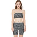 Creepy Head Motif Pattern Stretch Shorts and Tube Top Set View1