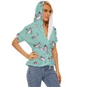 Unicorn Patterns Lightweight Drawstring Hooded Top View3