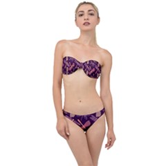 Dragonfly-pattern-design Classic Bandeau Bikini Set by Jancukart