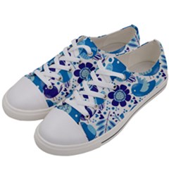 Pattern-with-birds Men s Low Top Canvas Sneakers by Jancukart