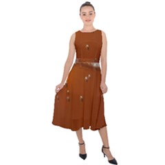 Bubble Beer Midi Tie-back Chiffon Dress by artworkshop