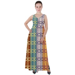 Grungy Vintage Patterns Empire Waist Velour Maxi Dress by artworkshop