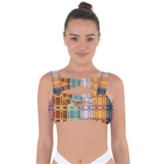 Grungy Vintage Patterns Bandaged Up Bikini Top by artworkshop