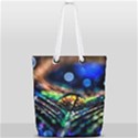 Peacock Feather Drop Full Print Rope Handle Tote (Small) View1
