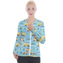 Buses-cartoon-pattern-vector Casual Zip Up Jacket View1