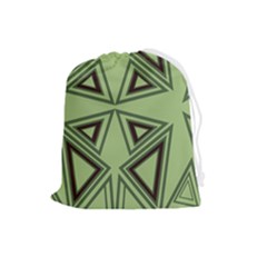 Abstract Pattern Geometric Backgrounds Drawstring Pouch (large) by Eskimos