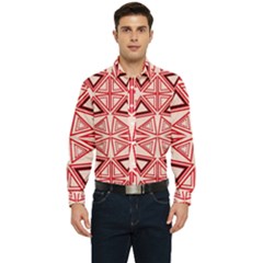 Abstract Pattern Geometric Backgrounds  Men s Long Sleeve  Shirt by Eskimos