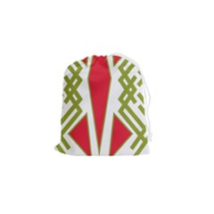Abstract Pattern Geometric Backgrounds Drawstring Pouch (small) by Eskimos