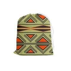 Abstract Pattern Geometric Backgrounds Drawstring Pouch (large) by Eskimos