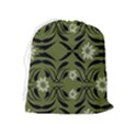 Folk flowers print Floral pattern Ethnic art Drawstring Pouch (XL) View2