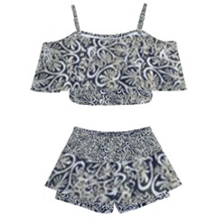 Intricate Ornate Pattern Kids  Off Shoulder Skirt Bikini by dflcprintsclothing