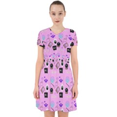 Micro Pink Goth Adorable In Chiffon Dress by NerdySparkleGoth