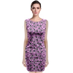 Pink Bat Classic Sleeveless Midi Dress by NerdySparkleGoth