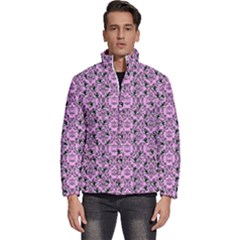 Pink Bat Men s Puffer Bubble Jacket Coat by NerdySparkleGoth