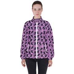 Pink Cat Women s High Neck Windbreaker by NerdySparkleGoth